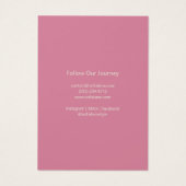 Elegante groene gebladerte sieraden oorbel display visitekaartje (Achterkant)