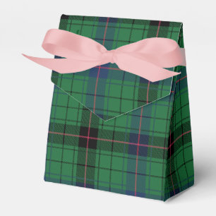 Elegante groene geruite Davidson Tartan Bedankdoosjes