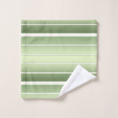 Elegante groene gestreepte bad handdoek (Wasdoekje)