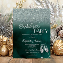 Elegante Groene Glitter Bokeh Groene Bachelorette