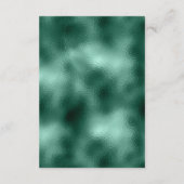 Elegante groene glitter en Folie bruiloft details Informatiekaartje (Achterkant)