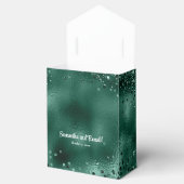 Elegante groene glitter & Folie bruiloft Bedankdoosjes (Geopend)