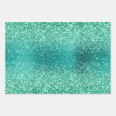 Elegante groene glitter sprankeling inpakpapier vel (Voorkant 2)