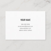 Elegante groene glitter visitekaartje (Achterkant)