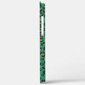 Elegante groene glitters zwart gouden luipaardprin Case-Mate iPhone case (Achterkant / Links)