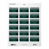 Elegante groene glitterscherpsheid groene bruiloft etiket (Full Sheet)