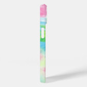 Elegante groene glitterslierten tie-dye Case-Mate iPhone case (Achterkant / Rechts)