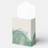 Elegante groene goud glitters - Personaliseer + Lo Bedankdoosjes (Geopend)