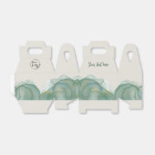 Elegante groene goud glitters - Personaliseer + Lo Bedankdoosjes (Uitgevouwen)