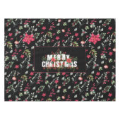 Elegante groene gouden bladeren en rode Holly bess Tafelkleed (Voorkant (Horizontaal))