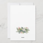 Elegante groene gouden boog aangepaste foto kerst feestdagenkaart (Achterkant)