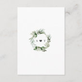 Elegante groene gouden confetti huwelijksdetails informatiekaartje (Achterkant)