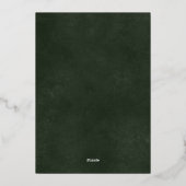 Elegante groene gouden folie typografie bruiloft uitnodiging (Achterkant)