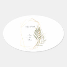 Elegante groene gouden geometrische sticker
