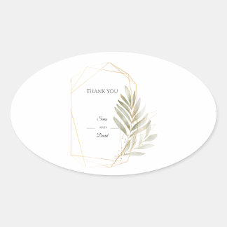 Elegante groene gouden geometrische sticker