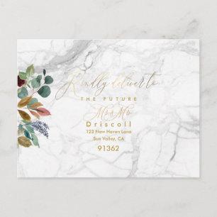 Elegante groene gouden kalligrafie RSVP w-maaltijd Uitnodiging Briefkaart