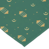 Elegante Groene Gouden Lantaarns Maan Islamitisch  Korte Tafelloper (Hoek)