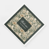 Elegante groene gouden servetten gepersonaliseerde (Hoek)