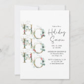 Elegante groene gouden vakantie Soiree Kaart (Voorkant)
