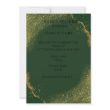 Elegante groene gouden vonk bruiloftsinvatie