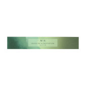 Elegante Groene Gradiënt Minimalist Uitnodigingen Wikkel (Vlak)