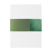 Elegante Groene Gradiënt Minimalist Uitnodigingen Wikkel (Achterkant Voorbeeld)