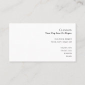 Elegante groene groenblijvende bomen Professional Visitekaartje (Achterkant)