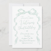 Elegante groene hand getrokken boog elke leeftijd kaart (Voorkant)