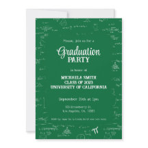 Elegante groene handlettering wiskunde afstudeerfe