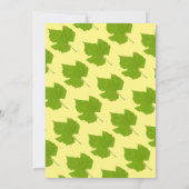 Elegante groene herfst bladeren geel bloemenbruilo kaart (Achterkant)