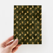 Elegante groene herfst laat Thanksgiving diner Kaart