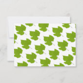 Elegante groene herfstbladeren herfst bloemenbruil RSVP kaartje (Achterkant)