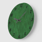 Elegante groene houtnerf uitstraling klok (Hoek)