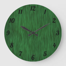 Elegante groene houtnerf uitstraling klok