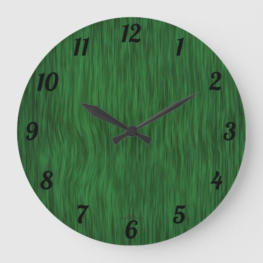 Elegante groene houtnerf uitstraling klok (Voorkant)