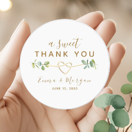 Elegante Groene Huwelijks Dankjewel Sticker