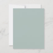Elegante groene huwelijks-Scan Code RSVP Kaartje (Achterkant)