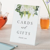 Elegante groene huwelijkskaarten en -cadeaus reclamebord met voetstuk (Insitu)