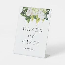 Elegante groene huwelijkskaarten en -cadeaus reclamebord met voetstuk