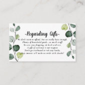 Elegante groene huwelijksreis-wensput informatiekaartje (Voorkant)