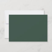 Elegante groene kalligrafie bruiloft RSVP kaartje (Achterkant)