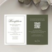 Elegante Groene Kalligrafie Ontvangstbevestiging R Informatiekaartje