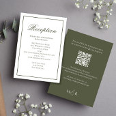 Elegante Groene Kalligrafie Ontvangstbevestiging R Informatiekaartje