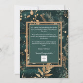 Elegante groene kerst botanische zaken feestdagenkaart (Achterkant)