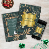 Elegante groene kerst botanische zaken feestdagenkaart