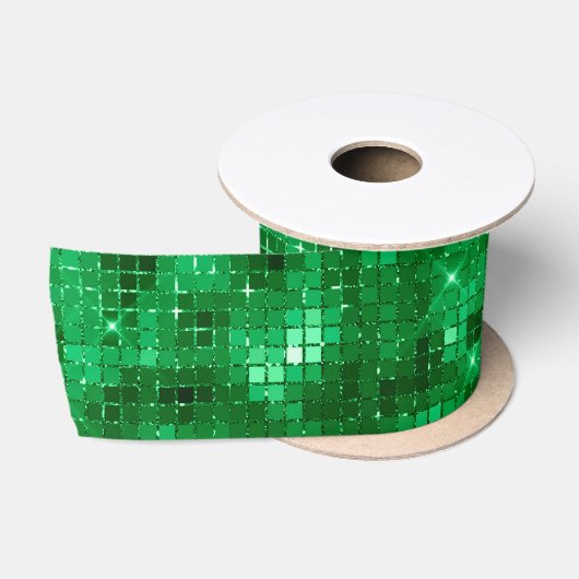 Elegante groene kerst satijnen lint (Spoel)