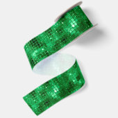 Elegante groene kerst satijnen lint (Achterkant)