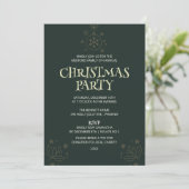 Elegante groene kerstfeest uitnodiging – Vakantie (Staand voorkant)