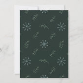 Elegante groene kerstfeest uitnodiging – Vakantie (Achterkant)