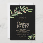 Elegante groene kerstvakantie kaart (Voorkant)